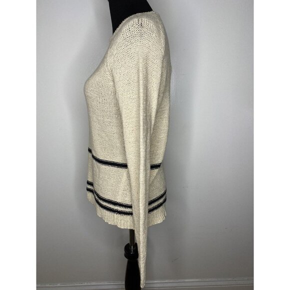 MAGASCHONI Womens‎ Sweater Beige Striped Pullover Tunic Size XS - Picture 3 of 6